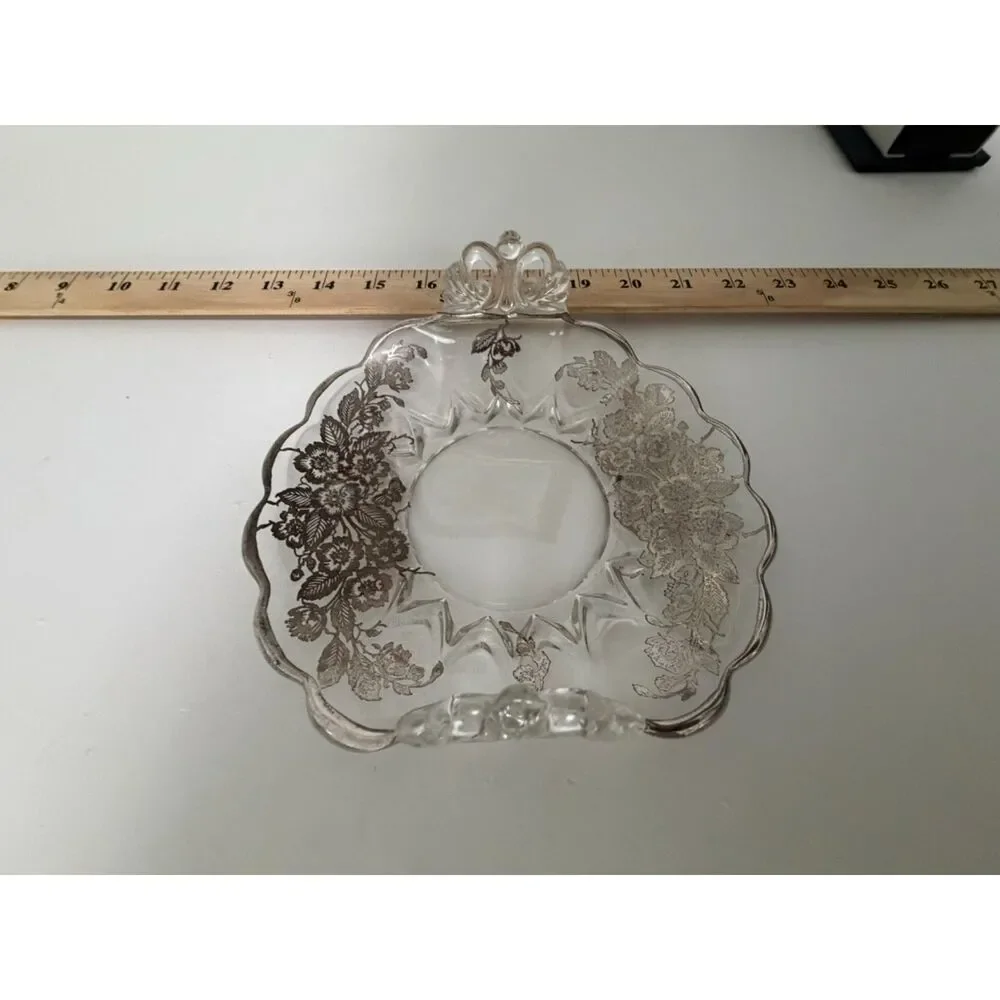 Vintage Candy Dish Detailed With Sterling Overlay - Very Unique - This Was Cr